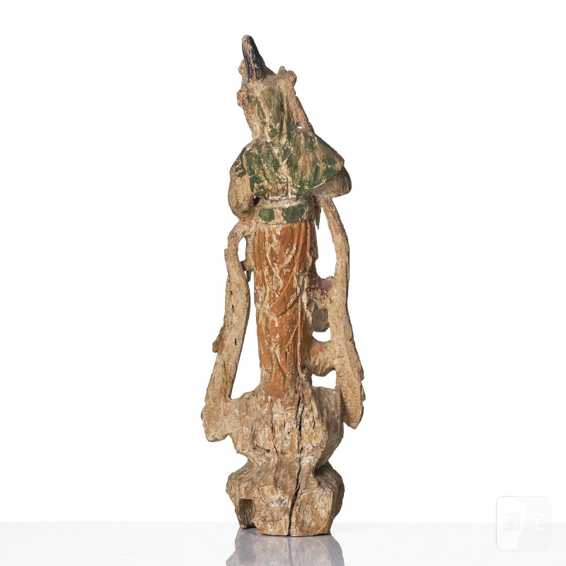 A wooden sculpture of Guanyin, - 图7